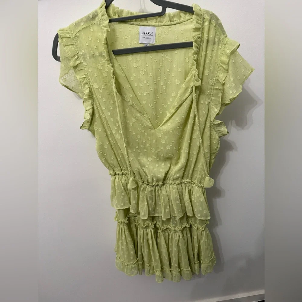 Misa Los Angeles Medium Lilian Honey Dress. 💚⚡️ - Picture 5 of 8